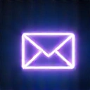 A stylized email icon with a glowing envelope