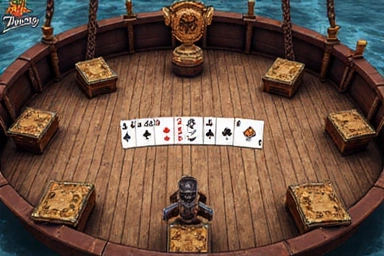 Screenshot of Pirate's Poker game